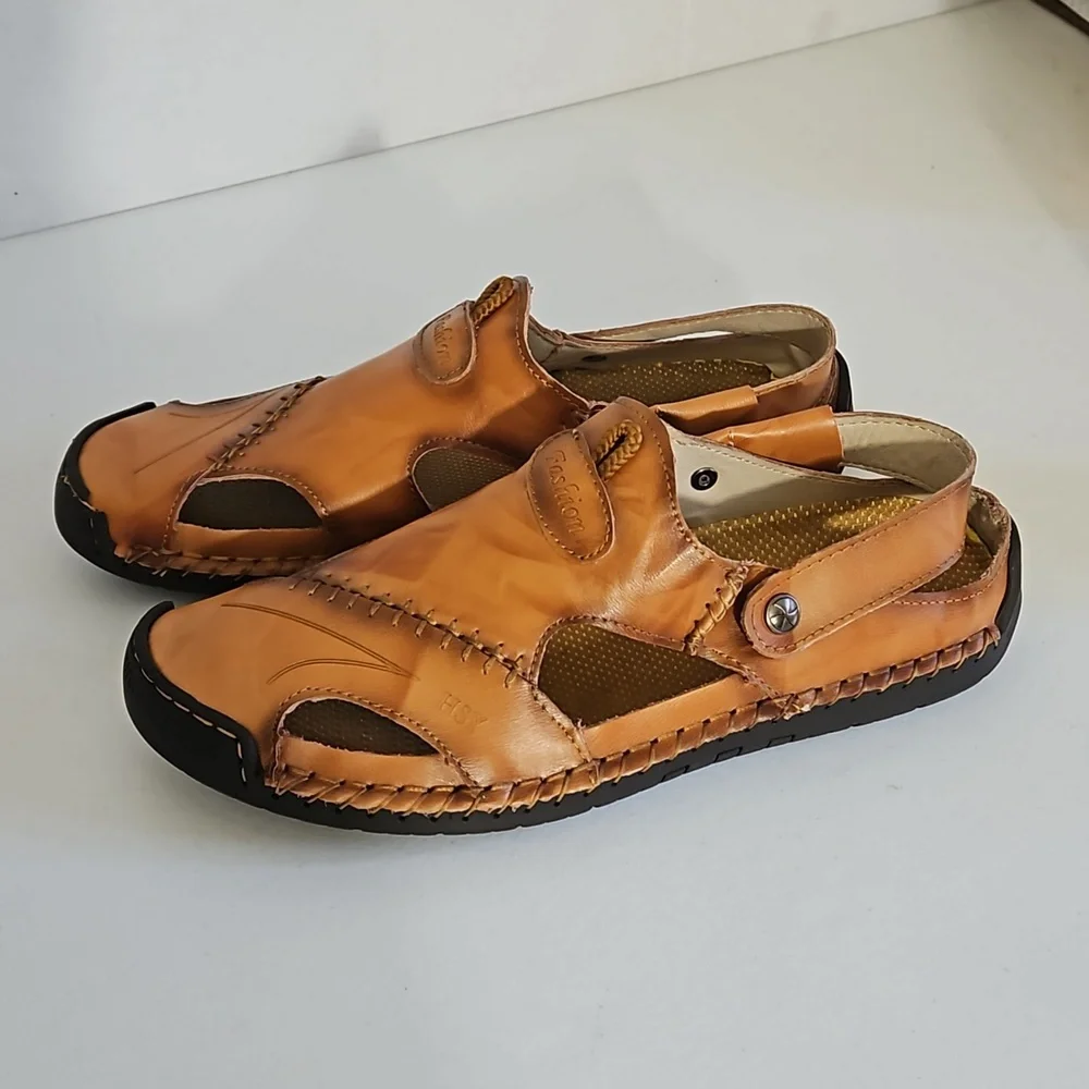 Men’s HSY Fashion Closed Toe Sandals Handcrafted with Rubber outer soles…
